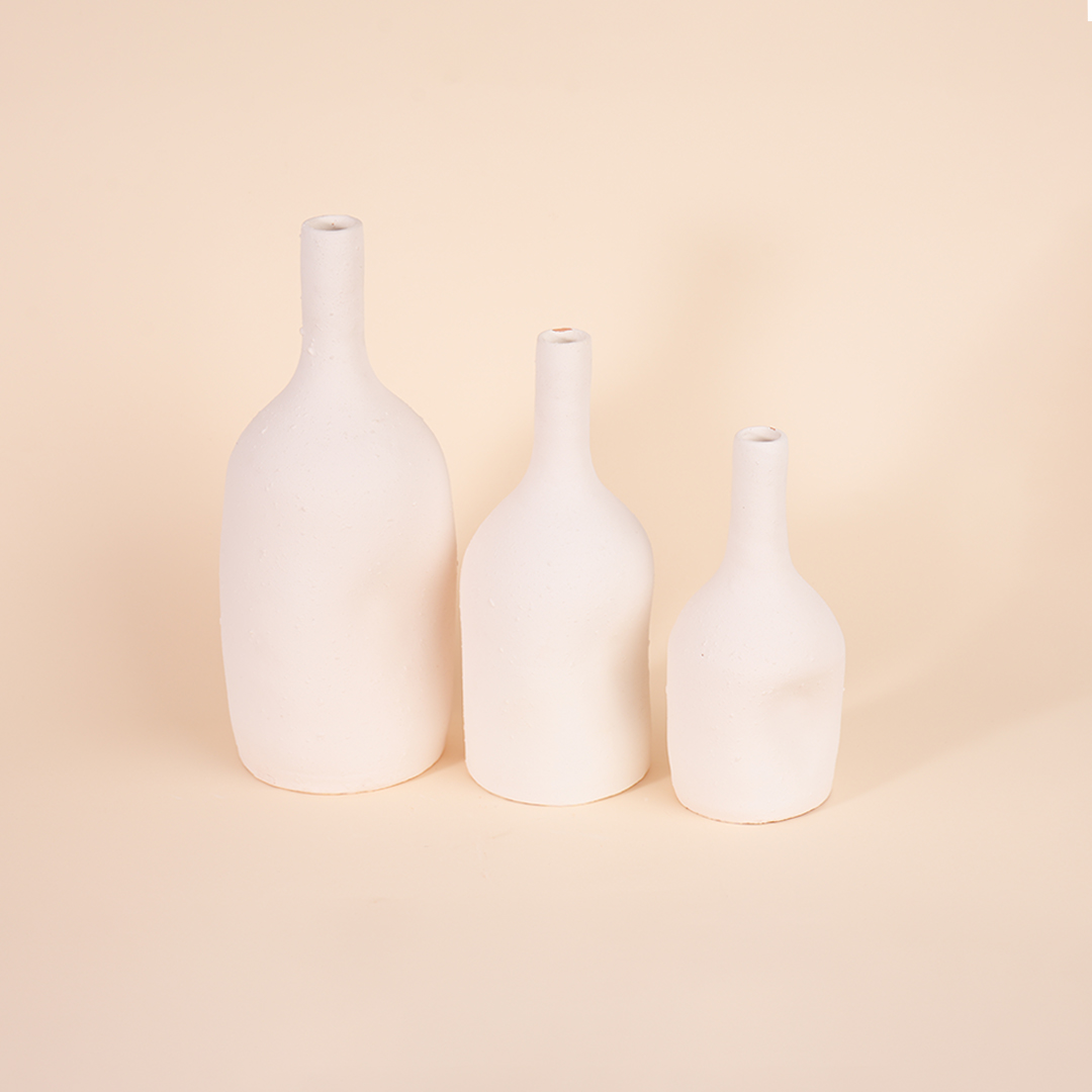 SET DE 3 VASES EN CÉRAMIQUE